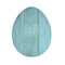 Homeroots 12" X 9" Turquoise Reclaimed Wood Egg Shaped Wall Decor 384890 - alternate 2