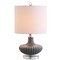 Jonathan Y Kamille 18" Glass and Lucite LED Table Lamp, Gray JYL1032A - alternate 1
