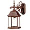 Homeroots Narrow Brown Domed Hanging Glass Lantern Wall Light 398588 - alternate 1
