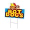 Signmission Hot Dogs Yard Sign & Stake outdoor plastic coroplast window, C-DC-1216-DS-Hot Dogs C-DC-1216-DS-Hot Dogs - alternate 1
