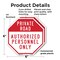 Signmission Private Road Authorized Personnel O, 6 inch X 6 inch, Plastic Sign, 2PK OC-P-2PACK-6-168 - alternate 4