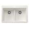 Blanco Liven SILGRANIT 33in 50/50 Double Bowl Dual Mount Kitchen Sink with Low Divide - White 443205 - alternate 1