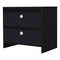 Homeroots 22" Black Wood Two Drawer Nightstand 534889 - alternate 2