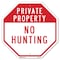 Signmission Private Property No Hunting, 10 Inch X 10 Inch, Plastic Sign OC-P-10-147 - alternate 1