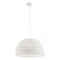 Jonathan Y Campana 20" 1-Light Bohemian Modern Woven Rope/Iron LED Pendant, White JYL6504E - alternate 1