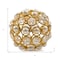 Homeroots Set of Two Gold Ivory And Pearl Faux Crystal And Metal Decorative Orbs, 2PK 659492 - alternate 2