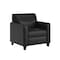 Flash Furniture Black LeatherSoft Reception Chair w/Right Side Charging Bank, Includes 2 Outlets, 2USB, 1 USB-C BT-827U-1-BK-GG - alternate 1
