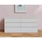 Homeroots 61" White Six Drawer Double Dresser 544000 - alternate 7