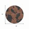 Homeroots 8' Chocolate And Charcoal Round Abstract Washable Indoor Outdoor Area Rug 614523 - alternate 4