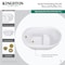 Kingston Brass 52-Inch Acrylic Oval Single Slipper Freestanding Tub with Overflow/Drain Assembly and Integral Seat VTRS523030M0 - alternate 3