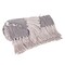 Homeroots 50" X 60" Gray Woven Cotton Striped Throw Blanket with Tassels and Embroidery 548935 - alternate 4