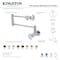 Kingston Brass Wall Mount Pot Filler Faucet with Knurled Handle, Polished Chrome KS4101RKZ - alternate 2