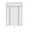 Vdomdoors Front Exterior Prehung Metal-Plastic Door, Manux 8933 White Silk, 2 Side and Top Sidelite Transom,  MANUX8933EXD-WS-W14+30+14xH80+14-LH - alternate 3