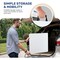 Yssoa 4 FT Portable Folding Table, Heavy Duty Table with Handles, Easy to Clean and Space Saving De 3A88FNTABLFOLD4WHT - alternate 2