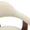 Leisuremod Modern Wooden Dining Chair, Walnut Color Frame in Cream, Brivo Collection BC22CR - alternate 3