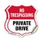 Signmission No Trespassing Shield Sign Private Drive, 4 inch X 4 inch, Vinyl Decal, 2PK SHI-D-2PACK-4-408 - alternate 1