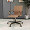 Leisuremod Harris Faux Leather Office Chair - Mid-Back Ergonomic Swivel Desk Chair, Iron Base HOBL19LBRL - alternate 3