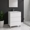 Homeroots 24" White Wood Freestanding Bathroom Vanity With White Sink And Three Drawers 624132 - alternate 2