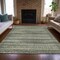 Homeroots 9' X 12' Pewter And Charcoal Striped Washable Indoor Outdoor Area Rug 631507 - alternate 3