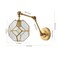 Jonathan Y Honeycomb 7.5" 1-Light Modern Contemporary Arm-Adjustable Iron/Glass LED Sconce, Brass Gold/Clear JYL9926A - alternate 4