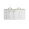 James Martin Vanities Chicago 60" Double Vanity, Glossy White, w/ 3 CM Tajnar Eclos Top w/FreePower Wireless Charger 503-V60D-GW-FTJR - alternate 3