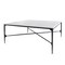 Homeroots 42" Black and White Genuine Marble And Iron Square Coffee Table 573463 - alternate 2