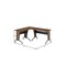 Homeroots 67" Walnut Wood and Stainless Steel L Shape Computer Desk 723738 - alternate 4