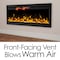 Northwest 36in Wall Mounted Electric Fireplace Recessed Heater with Front Vent, Remote, LED Flames 80-EFFV-2 - alternate 3