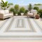 Jonathan Y Argo Classic Nautical Mitre Stripe Reversible Machine-Washable Navy/Cream 3 ft. x 5 ft. Area Rug SVH101A-3 - alternate 1