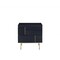 Homeroots Contemporary Black And Brass Nightstand 319131 - alternate 3