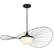 Homeroots 34" Black Aluminum Geometric Wavy LED Dimmable Outdoor Hanging Light 683460 - alternate 3