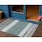 Homeroots 3' X 5' Teal Blue Off White And Gray Abstract Washable Indoor Outdoor Area Rug 615296 - alternate 1