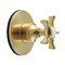Kingston Brass Single-Handle Three-Way Diverter Valve with Round Trim Kit, Brushed Brass KS3037NX - alternate 1