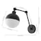 Jonathan Y Alba 7" 1-Light Modern Industrial Adjustable Swing Arm Metal Frosted Glass Globe LED Sconce, Oil Rubb JYL9931B - alternate 5
