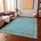 Homeroots 10' X 14' Aqua And Teal Blue Medallion Washable Indoor Outdoor Area Rug 616261 - alternate 5