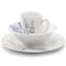 Gibson Home Blue Leaves 12 Piece Round Fine Ceramic Decorated Dinnerware Set in White 142755.12 - alternate 3