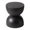 Leisuremod Sage Fiberstone Side Table, Half-Round Hourglass Design, Weatherproof, Fully Assembled SST16BL - alternate 4