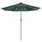 Villacera 9-Foot LED Outdoor Patio Umbrella with Solar Lights with Base, Forest Green 83-OUT5424 - alternate 1