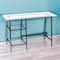 Homeroots 46" Clear and Black Glass Writing Desk 402043 - alternate 3