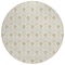 Homeroots 8' Gold And Beige Round Geometric Washable Indoor Outdoor Area Rug 595735 - alternate 3