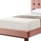 Homeroots Blush Solid Wood Full Tufted Upholstered Velvet Bed 544906 - alternate 3