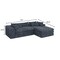 Homeroots 121" Gray Corduroy Compression Foam Sofa 719555 - alternate 3