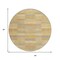 Homeroots 8' Wheat Beige And Gold Round Striped Washable Indoor Outdoor Area Rug 615484 - alternate 3