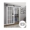 Sartodoors Sturdy Barn Door 12 lites Clear Glass, Felicia 3355 White Silk, 6.6FT Rail Hangers Heavy Hardware FELICIA3355BD-B-WS-28 - alternate 3
