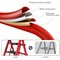 Wrightmaster 3.2 ft. Steel Step Ladder, 9 ft. Reach 500 lbs. Capacity with Non-Marring Feet ZoroY-RED8 - alternate 3
