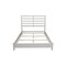 Homeroots White Slat Back Solid Wood Queen Bed Frame 524800 - alternate 2