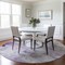 Homeroots 8' Lavender Gray And Ivory Round Abstract Washable Indoor Outdoor Area Rug 616875 - alternate 3