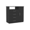 Homeroots 36" Black Four Drawer Combo Dresser 544043 - alternate 3