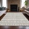 Homeroots 5' X 8' Ivory Beige And Taupe Quatrefoil Washable Indoor Outdoor Area Rug 583229 - alternate 2