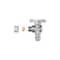 Proline Series 1/2-in F1960 PEX x 3/8-in COMP Chrome Plated Brass Angle Stop 190-862HC - alternate 2